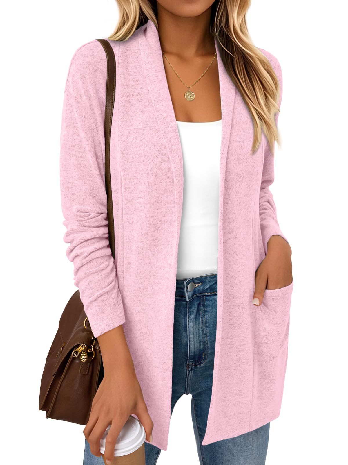 LILLUSORY Cardigan Sweaters for Women Lightweight Open Front Cardigans Casual Loose 2025 Fall Sweater with Pockets
