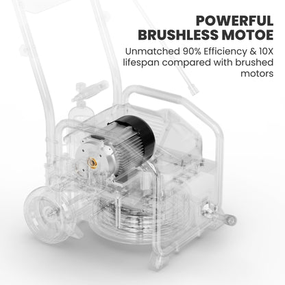 Giraffe Tools Crossfalls Retractable Pressure Washer Ultra, Max 2.6GPM 1650PSI with 1800W Brushless Motor, Wall Mount Electric Power Washer, 4-Nozzle, Automatic Rewind, 50ft Pressure Hoses with Cart