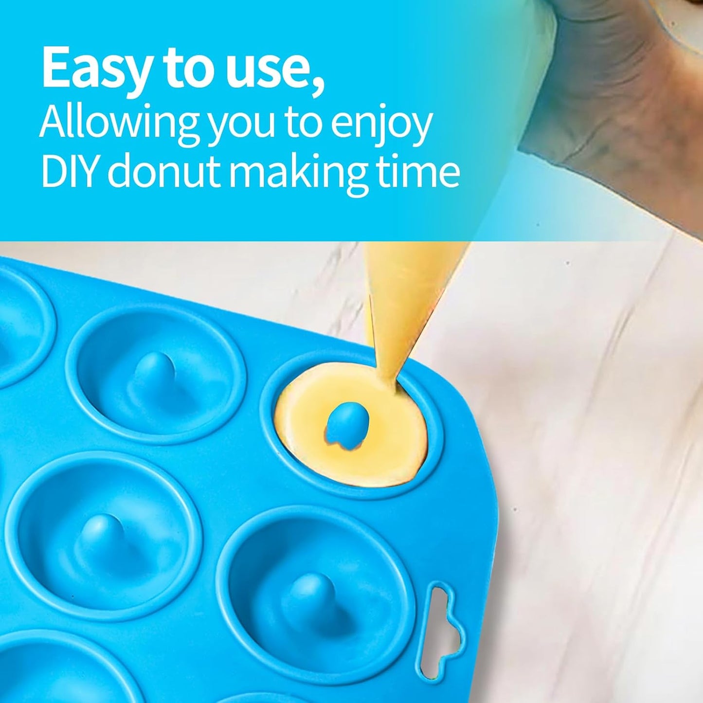 Silicone Donut Pan, Mini Baking Mold for Delicious Donuts, Heat Resistant, Non-stick Bottom, Easy to Clean