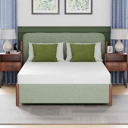 FDW Gel Memory Foam Mattress - 6 Inch Medium Firm | Pressure Relief & Cooling | White Bed in a Box