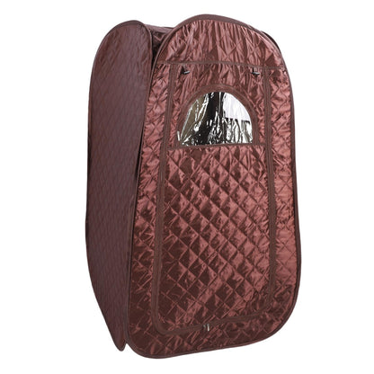 Srliya Portable Sauna Box, 4.76FT Foldable Full Body Steam Sauna Tent with Remote Control and Folding Chair, for Home Relaxation and Gym Use (Wine Red)