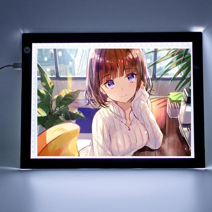 A4 Ultra-Thin Portable LED tracing Light Box Dimmable Brightness LED Art Tracing Pad for Artist Drawing Sketching Animation Stencilling and 5d Diamond Painting (Black, A4)