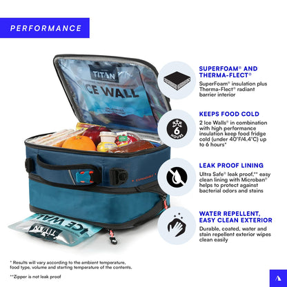 Titan High Performance Fridge Cold Expandable Insulated Lunch Box - Blue