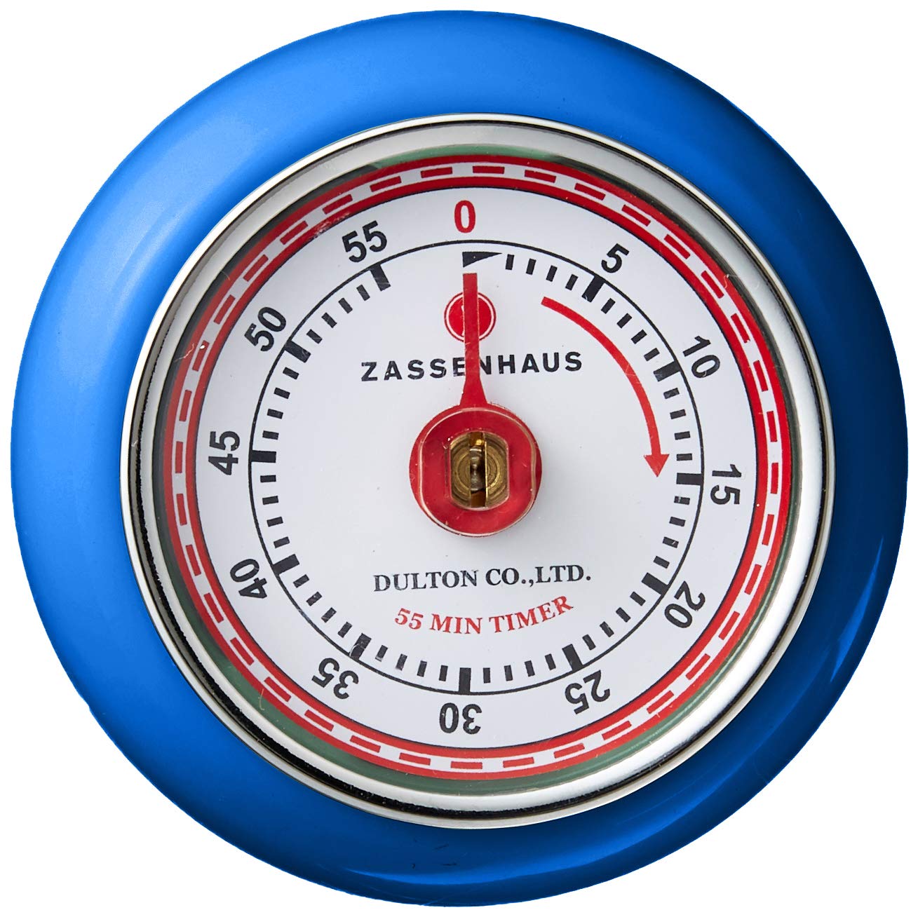 Zassenhaus Magnetic Retro Kitchen Timer, Classic Mechanical Cooking Timer (Black)