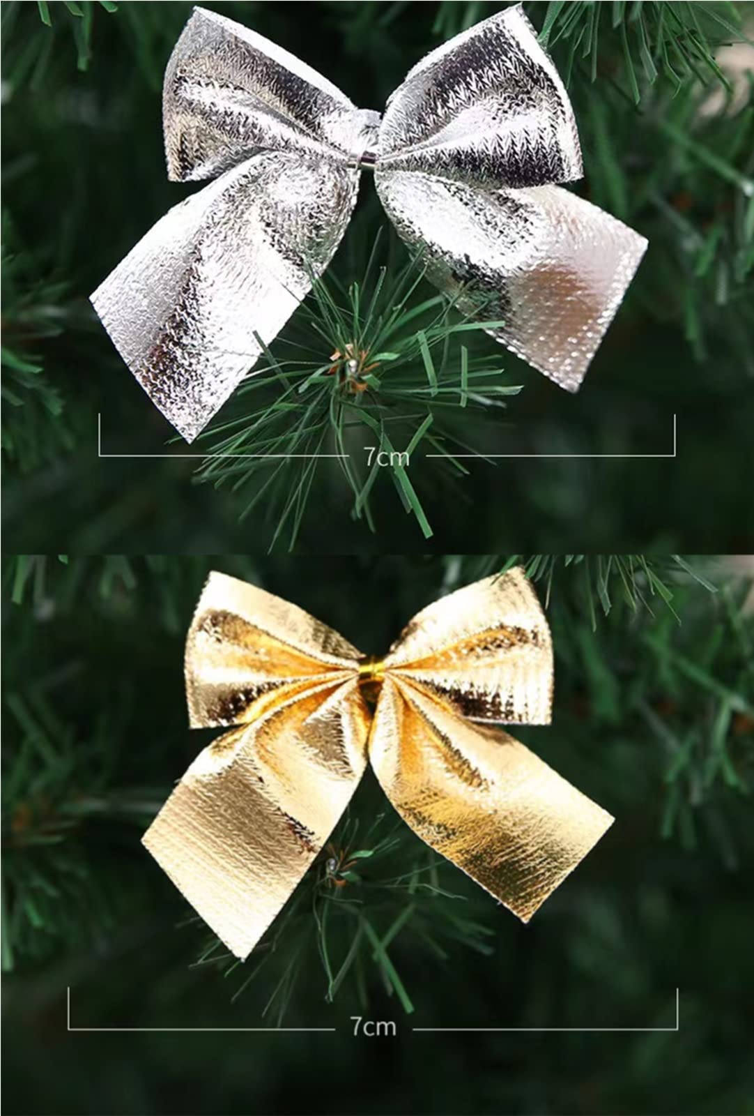 14 Pieces Christmas Wire Wreath Frame(16Inch), ENLAYER Metal Frame Dark Green Round Wreath with 12 Golden Bow Tie,12 Silver Bow Tie,1 Wire Pliers and 115FT 22 Gauge Paddle Wire for Crafts