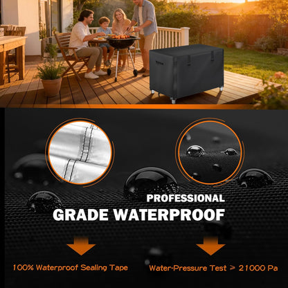 52 Inch 52 inch 52"L 22"W 36"H Outdoor Prep Table Cover with Split Zipper for Keter Unity XL Portable Outdoor Table