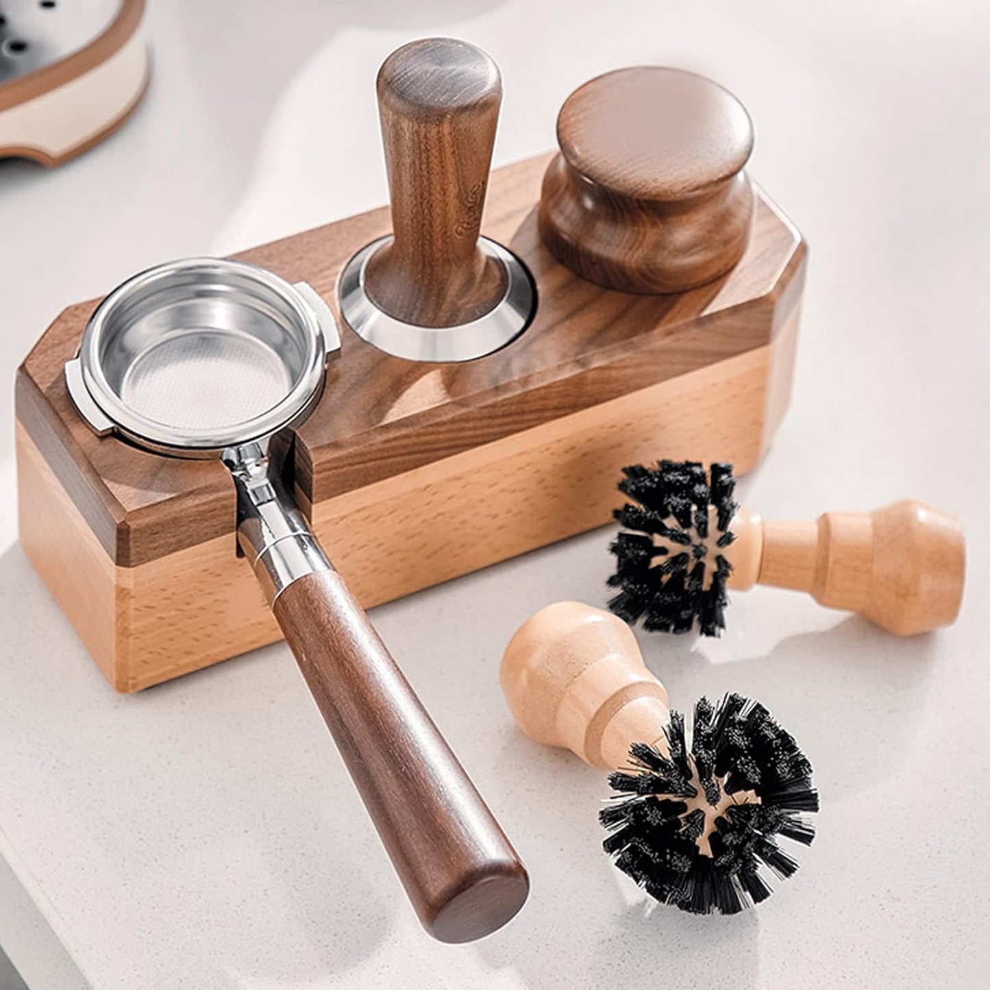 Portafilter Brush, Professional Barista Tool for Cleaning Coffee Basket (51/54mm)
