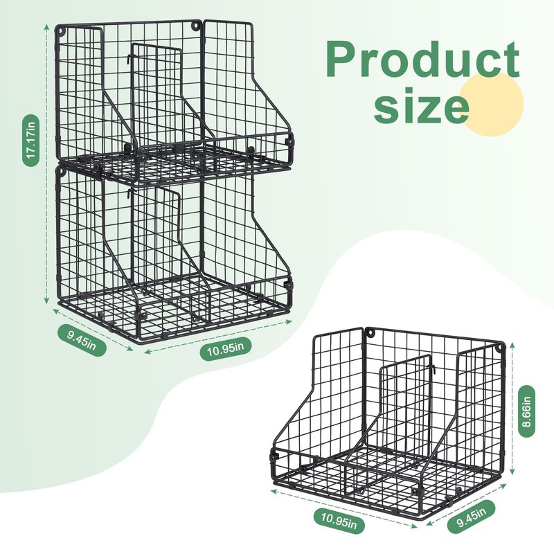 JKsmart 4 Pack Stackable Can Organizer for Pantry with Adjustable Dividers, Soda Can Organizer, Can Storage Dispenser Holds up to 56 Cans, Metal Wire Baskets Can Holder for Kitchen Cabinet Pantry
