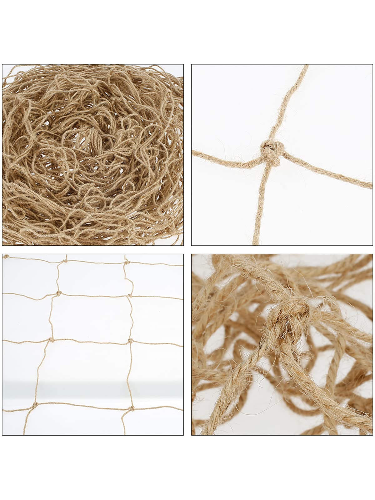 Jute Twine Trellis Netting Heavy Duty Climbing Plant Support Net for Outdoor Garden Vine Plants and Wall Decoration (2 x 3m / 78.7 x 118.1in)