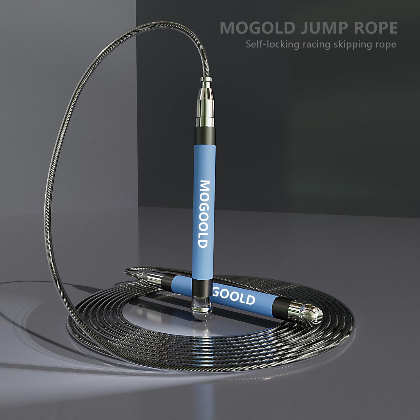 2-in-1 Speed Rope: 2mm for Boxing/MMA & 3mm for CrossFit - Tool-Free Adjustable Cable System with Dual Bearings - Sweatproof Hybrid Grip for High-Intensity Training