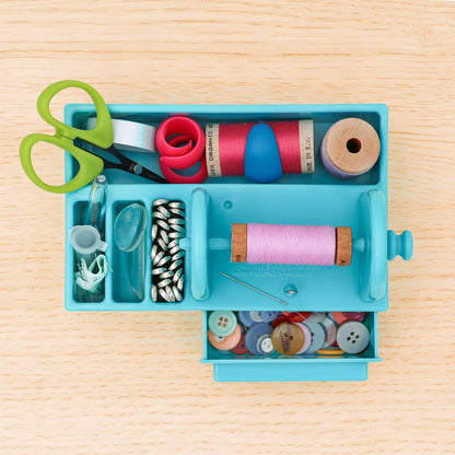 Karen Kay Buckley® Perfect Sewing Caddy, Portable, Organize Sewing Notions, Quilting Supplies, Patchwork, Needlework, Crossstitch, EPP, Appliqué, Needles, Thread, Scissors, Pins, Seam Ripper, Bobbins