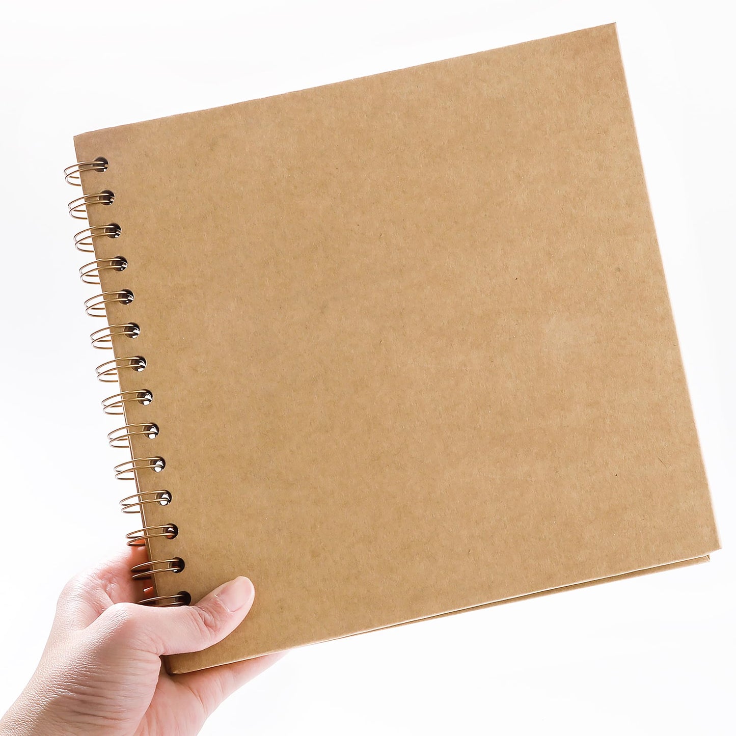 MEMOTOR Scrapbook 10 x 10 Inch DIY Photo Album, Memory Book for Parents and Kids, Hardcover Kraft Paper Brown 20 Sheets/ 40 Pages