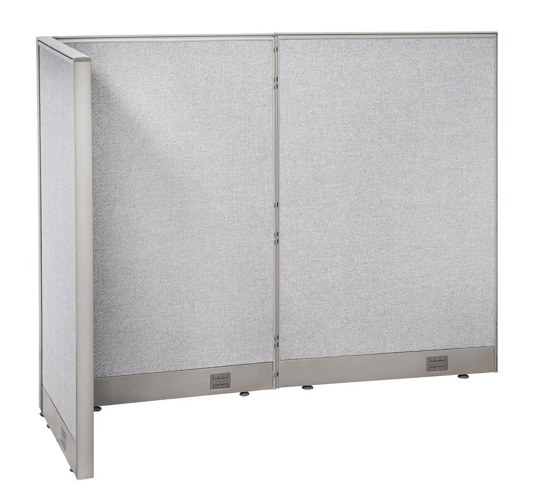 GOF Freestanding L Shaped Office Partition, Large Fabric Room Divider Panel, 30" D x 60" W x 48" H