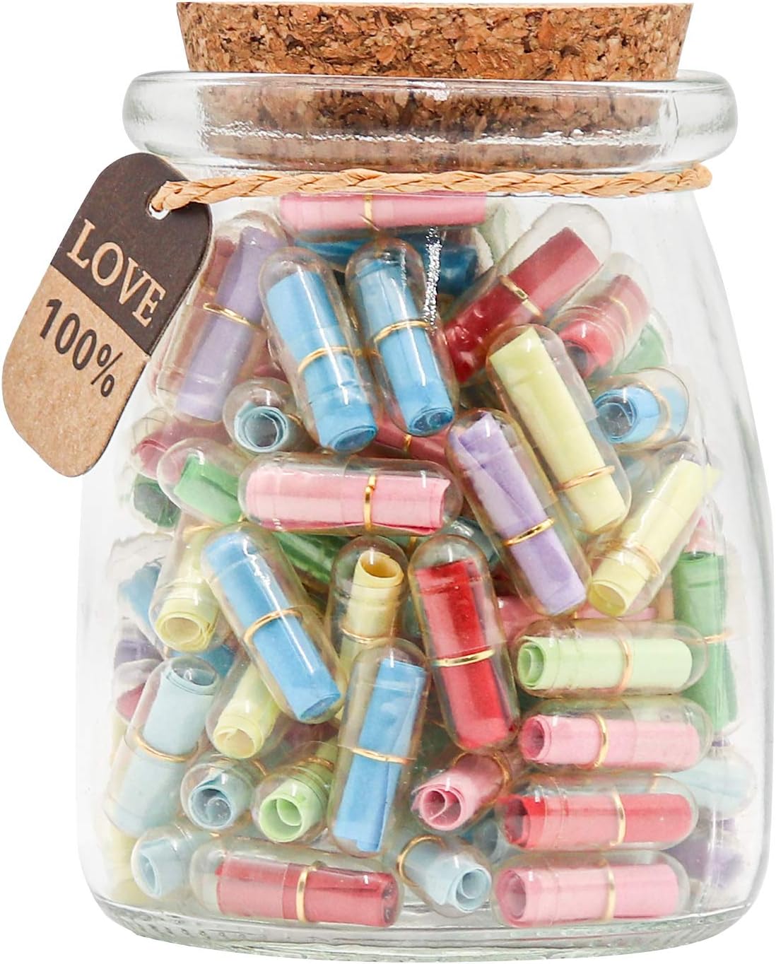 Capsule Letters Message in a Bottle - Cute Gifts for Boyfriend/Girlfriend, Love Letter for Anniversary, Birthday,