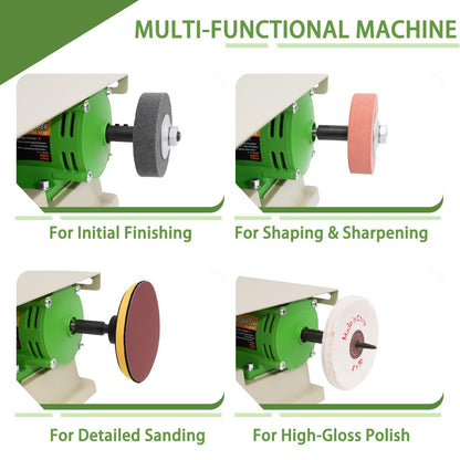 1380W Lapidary Saw Machine, 110V Adjustable Speed Lapidary Equipment with Water Cooling & Flexible Shaft, Gemstone Cutting, Grinding, Polishing for Jewelry DIY, Jade & Agate Craft