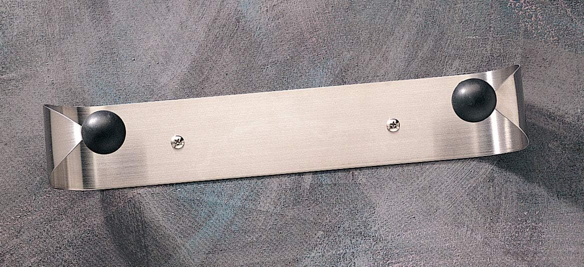 Compact Silver and Black Paper Towel Holder - Under Cabinet Design