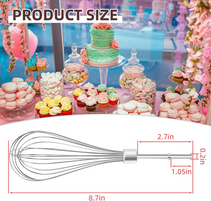 KHMPW Hand Mixer Whisk Attachments, Stainless Steel Replacement for KHM3, KHM5, KHM7, KHM9, KHM926, KHM7210