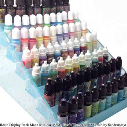 Display Organizer Rack Epoxy Resin Silicone Molds 7-Tier Set for Lipstick Makeup Nail Polish Pigment Jewelry