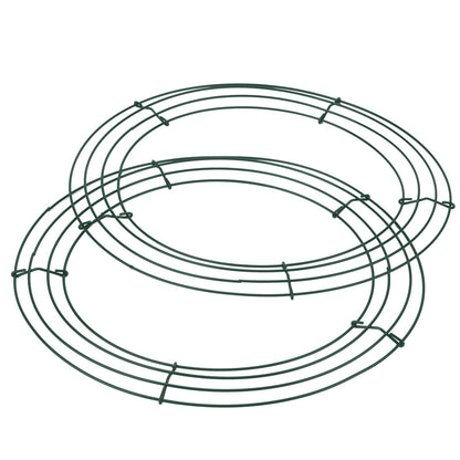 MUKCHAP 20pcs 12 Inch Wire Wreath Frame, Green Wire Wreath Frames Rings, Round Metal Wreath Form for DIY Crafts, Weddings