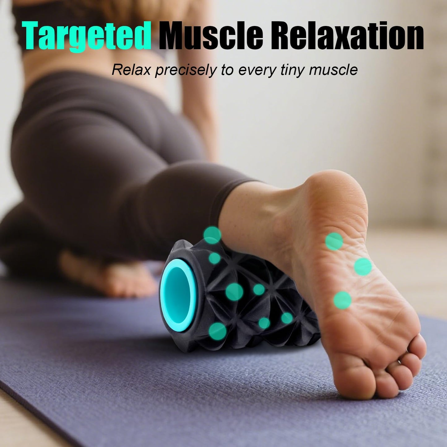 3 Pack Back Roller- Yoga Wheel for Back Pain Reliefn & Stretching, Back Wheel for Deep Tissue Massage, Foam Roller for Physical Therapy & Exercise