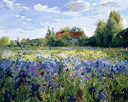 Wowdecor Paint by Numbers for Adults Beginner Kids, Number Painting - Tea Tree Flowers by Monet 40x50 cm - Wall Art Gifts (Flower, No Frame)