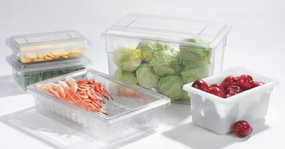 Carlisle FoodService Products Storplus Food Storage Container with Stackable Design for Catering, Buffets, Restaurants, Polycarbonate (Pc), 12.5 Gallons, Clear