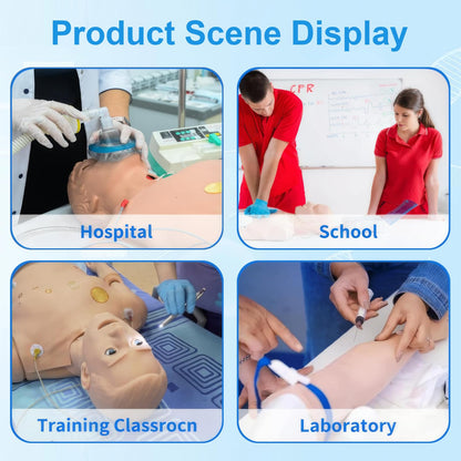 Medical Mannequin for Training – Nursing Manikin Full Body Trauma Patient Care Manikin Simulator with CPR, Catheterization & Wound Care Practice for Nursing Students & Medical Schools