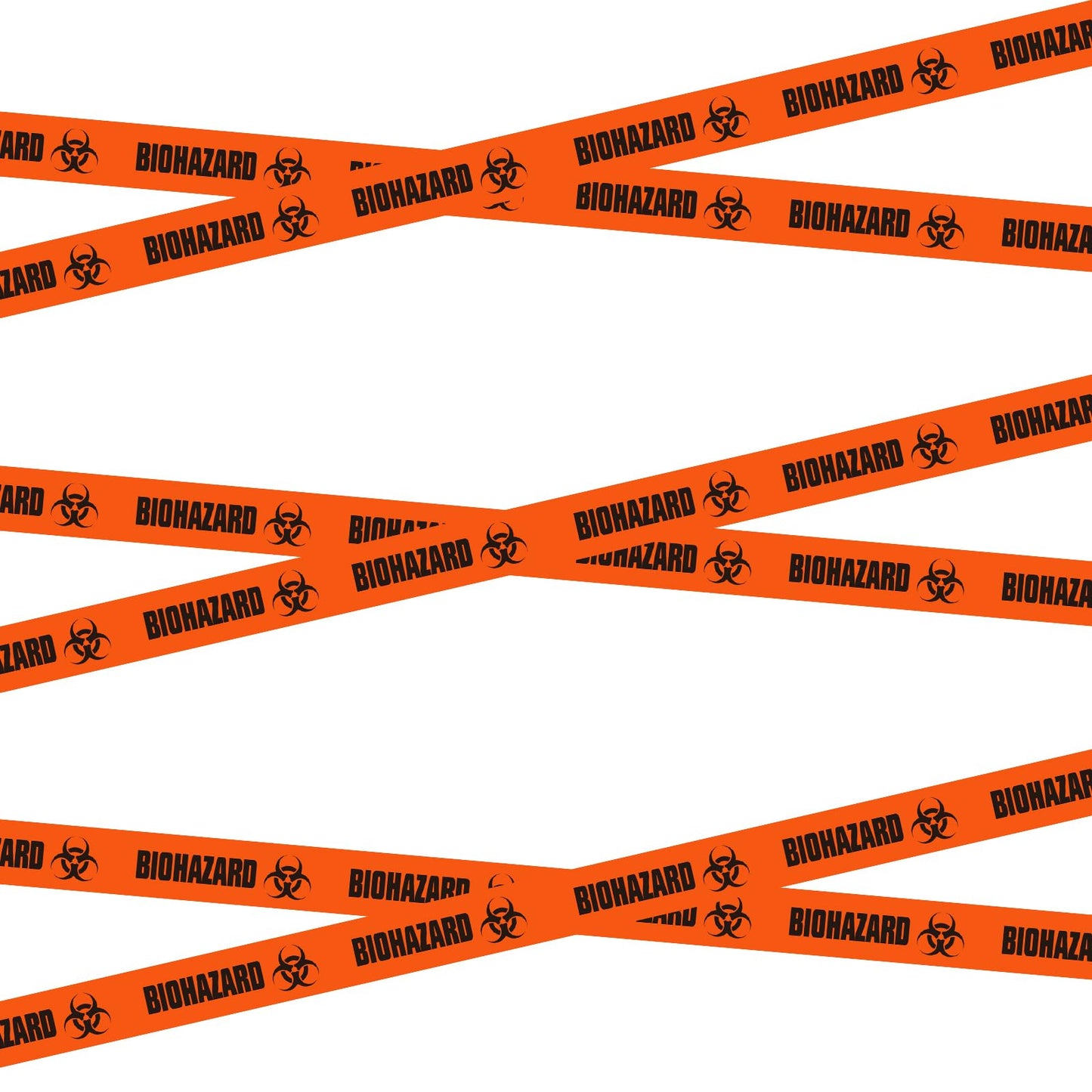 Innconee 3 Rolls Biohazard Tape Roll Safety Warning Adhesive Stickers Orange Caution Tape Roll with Legend Biohazard for Identifying and Marking, 55 Yd. Length x 2" Width