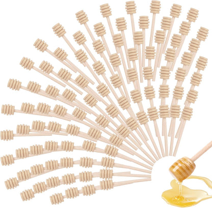 200 Pack 3 inch Honey Dipper Sticks, Mini Wooden Honey Stick Stirrers for Tea