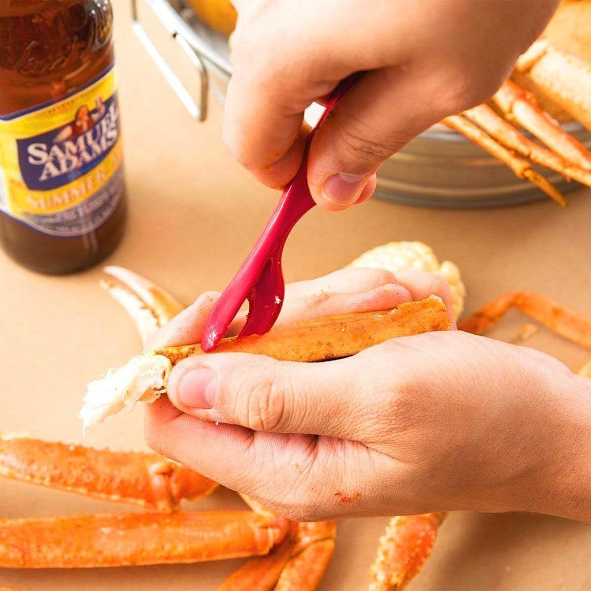 Artcome 22 Piece Seafood Tools Set for 4 People with 4 Lobster Crab Crackers, 4 Shellers, 6 Forks, 4 Cups, 4 Mallets
