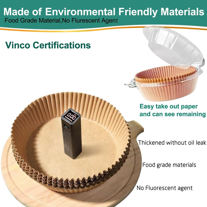 4 qt Air Fryer Liners, Ninja Foodi Liners, 200Pcs Air Fryer Liners Disposable 5qt 8 Inch Round, Circle Liners for Ninja AF101 AF150 XL AF161