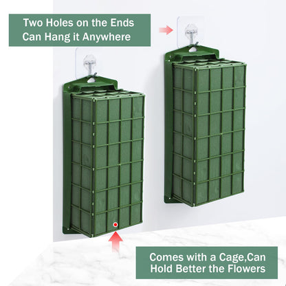 Floral Foam Cage 4pcs, Floral Foam Blocks, Flower Holder for Artificial Flower Arrangement Bulk Dry Floral Block for Christmas, Wedding, Garden Decoration
