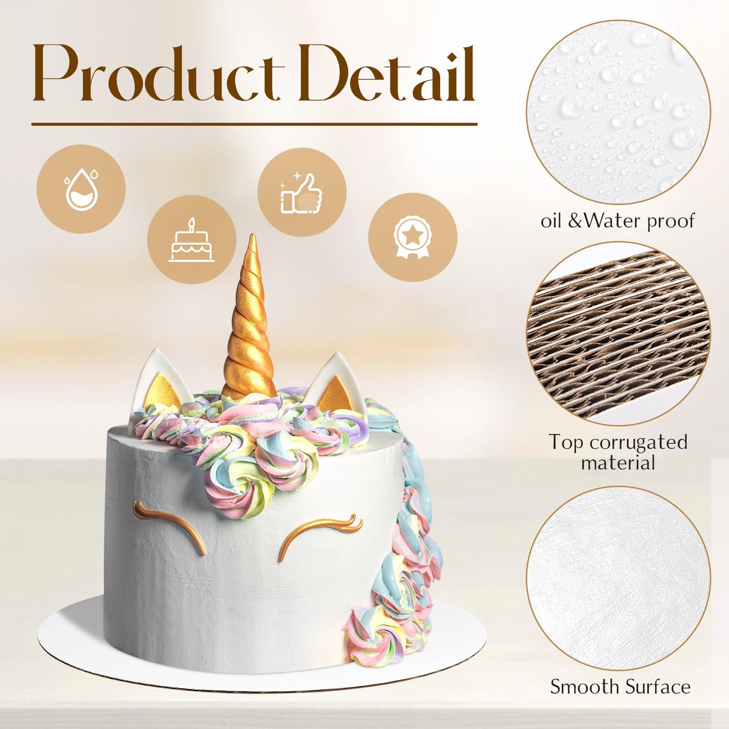 Dandat 150 Pcs Cardboard Cake Boards Bulk 12 Inch White Pizza Cardboard Round Circles Study Base for Cake Pizza Desserts for Wedding, Baking, Decorating Supplies