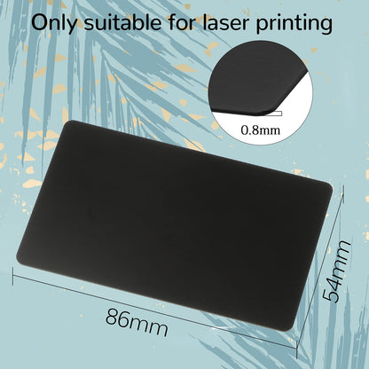 20 Pieces Metal Business Cards Anodized 0.8 mm Thick Aluminum Blanks 3.4 x 2.1 Inch Printable Metal Business Card for Custom Pattern