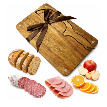 Bread Bow Knife 8 Inch, Wood Manual Bread Slicer, Stainless Steel Cutter With Matching Crumb Tray, Breads Serving Tray Set, Ergonomic Slicing Kitchen Tool for Home Bagels French Baguettes