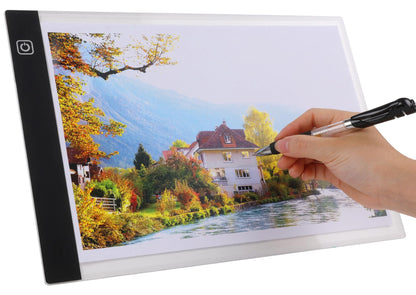 A4 Light Pad for Diamond Painting, LED Light Box Copy Board Light Tracing Box,Trace Light Board,Artcraft Copy Table,Middle