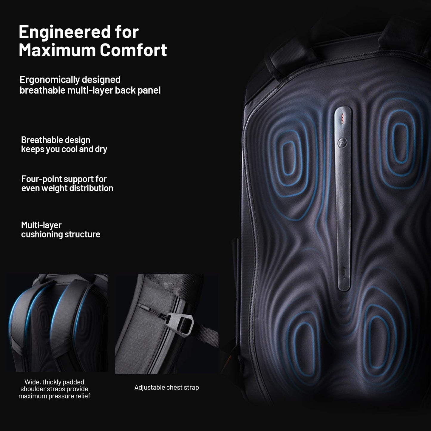 PGYTECH OneGo 2 Camera Backpack 20L with Laptop/iPad Compartment Waterproof Camera Backpack for Urban & Travel Photography – Compatible with Sony/Canon/Nikon/DSLR/SLR Mirrorless Cameras, Matte Black