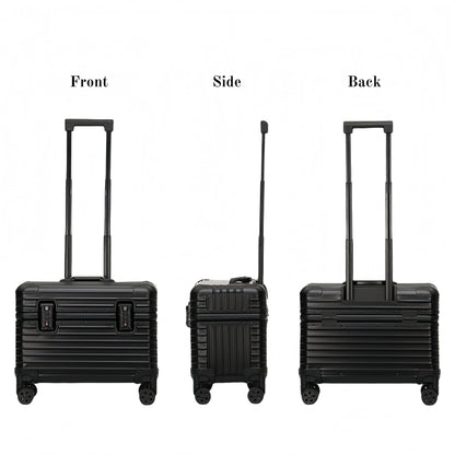 Perle Path Full Aluminum Camera Carry-On Luggage DSLR Shockproof TSA lock Photography Gear Case with Removable Dividers & 360° detachable Wheels Luggage Rolling trolley case storage case (black)