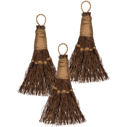 Cinnamon Broom - Cinnamon Scented 6in (3 Pack) Mini Broomsticks - Decorative Broom for Door Protection