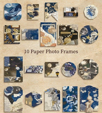 Vintage Scrapbook Journal Gift Set – Butterfly Garden Aesthetic Junk Journal Kit, 125 PCS Ephemera Pack with A6 Notebook, Stickers, Papers, Washi, Envelopes & Cards for DIY Art, Collage, Craft & Journaling (Butterfly)