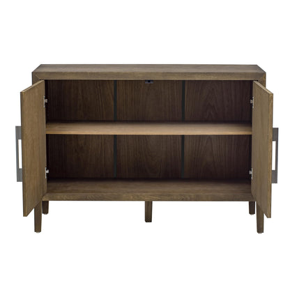 Merax Modern Rustic Wood Buffet Sideboard with Storage Shelf, 2 Doors Coffee Bar Cabinet TV Stand for Bedroom Living Room Dinning Room Kitchen Espresso