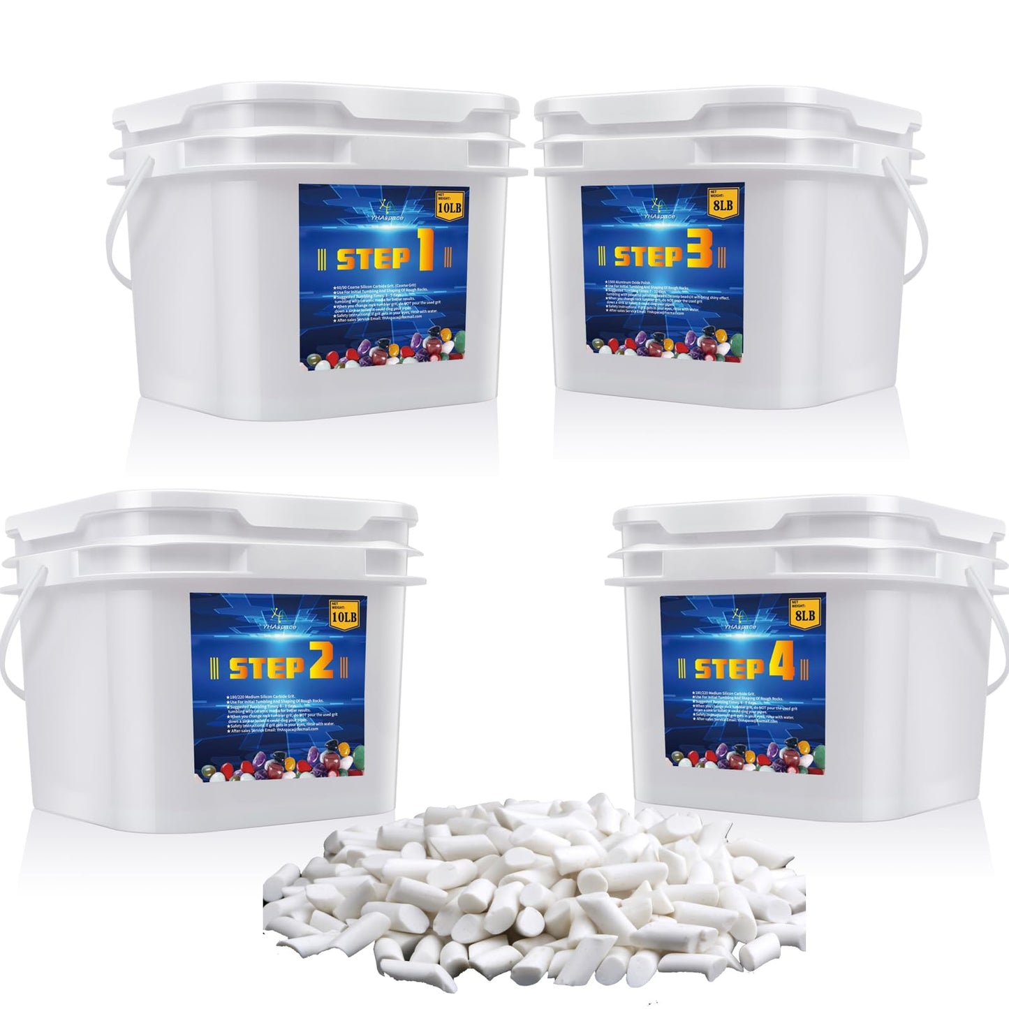 40 lb Bulk Rock Tumbler Grit Refill - Polishing Media Kit