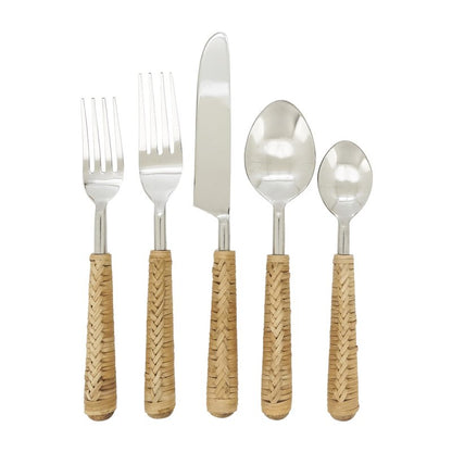 Natural Grain Wicker Flatware (Set of 5)