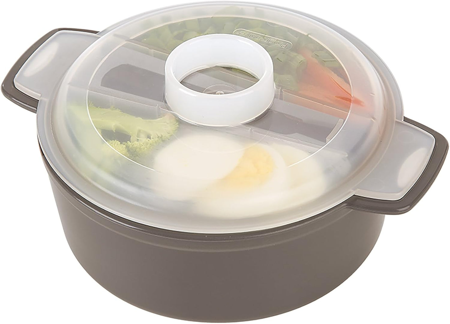 PrepSolutions 4-Piece Microwave Ramen Bowl To-Go - Gray, Includes Soup Spoon, Dishwasher Safe, BPA-Free