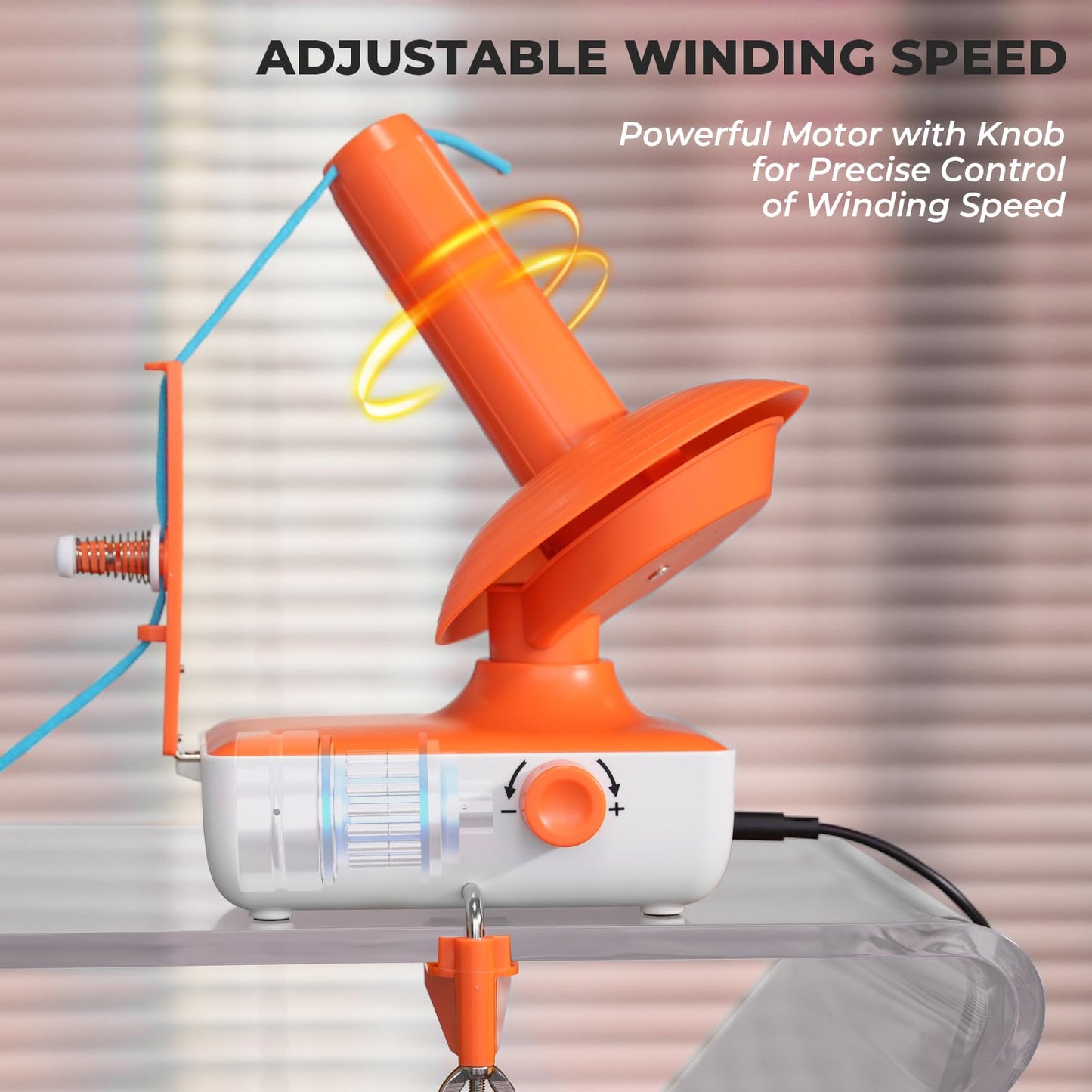 Yarn Winder, Electric Yarn Ball Winder for Crocheting, Compact Yarn Cake Winder