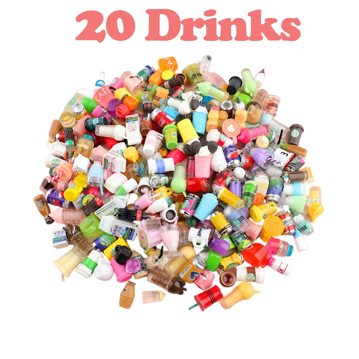 150pcs Miniature Stuff Mini Food Toys Dollhouse Accessories Doll House Kitchen Furniture Tiny Micro Cooking Miniatures Hamburger Cake Dessert Donut