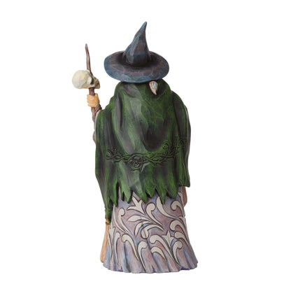 Enesco Jim Shore Heartwood Creek Witch with Broom and Skull Halloween Figurine 6009507
