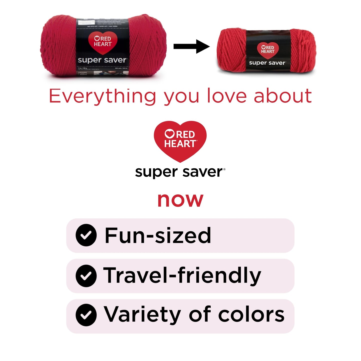 Red Heart Super Saver Super Yarn Crochet Kit with Accessories for Crochet & Knitting & Amigurumi Projects