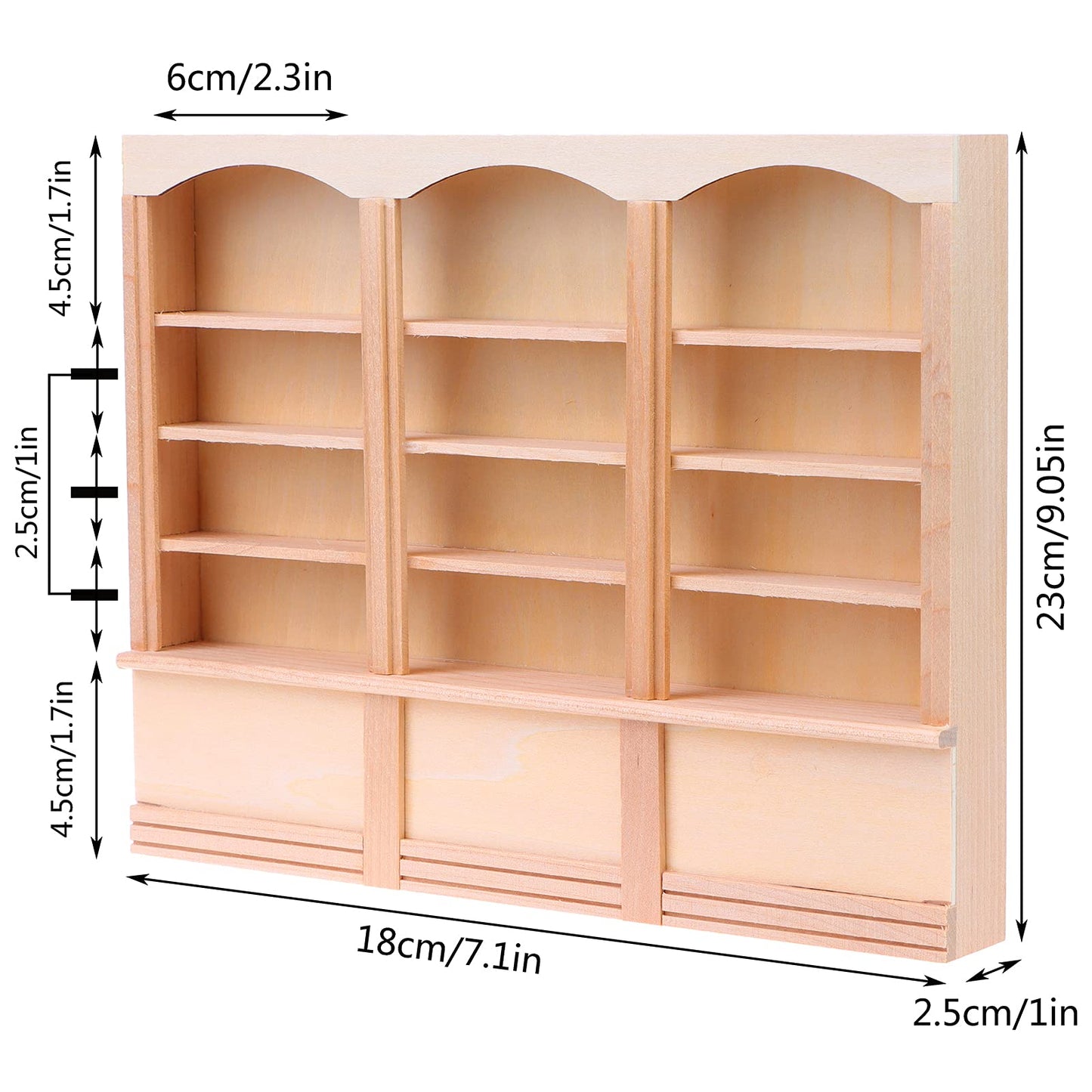 1:12 Scale Dollhouse Miniature Bookcase Display Shelf Locker Exquisite Doll House Furniture Decor Accessories for Mini Book Storage Scene Layout Collection Display for Dollhouse Enthusiasts