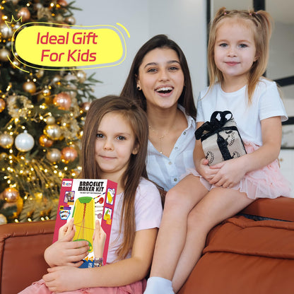 Friendship Bracelet Making Kit for Girls Ages 8-12, Kids Jewelry Making Kit with 28 Pre-Cut Threads and Letter Beads, Arts and Crafts for Kids, Birthday Easter Gifts for 6 7 8 9 10 11 12 Year Old